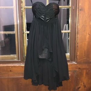 🥝 Kiwi Tucker strapless black High Low dress 🥝